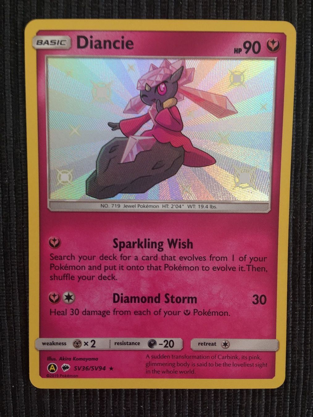 Pokémon Carte collezionabili: Pokemon Diance Shiny Hidden Fates – Nuovo (secondo la descrizione) da Wabern venduto da Collectfun