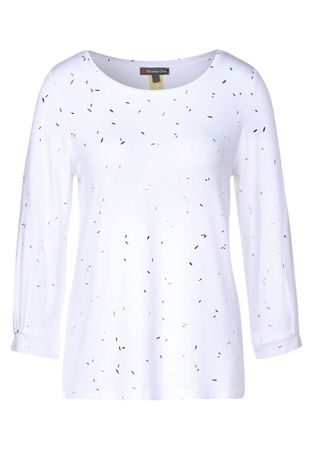 Street One Shirt Sweatshirt Pullover mit Schimmer Effekt 46