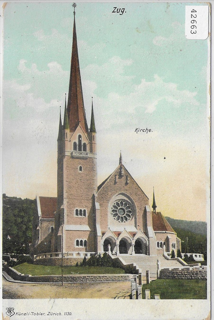 Cartoline postali: Zug - Kirche – Usato da Ettingen venduto da Kartenplanet