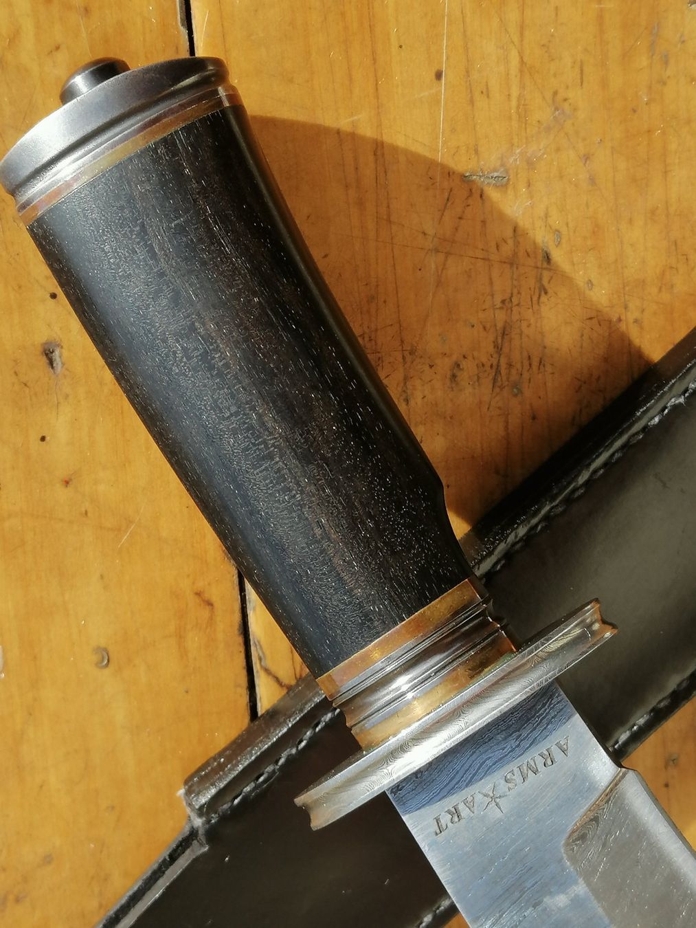 Besteck: BOWIE KNIVE , PFAUENAUG DAMAST ,39 CM. – Neu (gemäss Beschreibung) aus Maschwanden von OliverM05 8