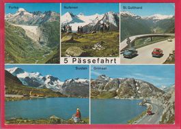 5 PÄSSEFAHRT, FURKA, NUFENEN, ST.GOTTHARD, SUSTEN, GRIMSEL