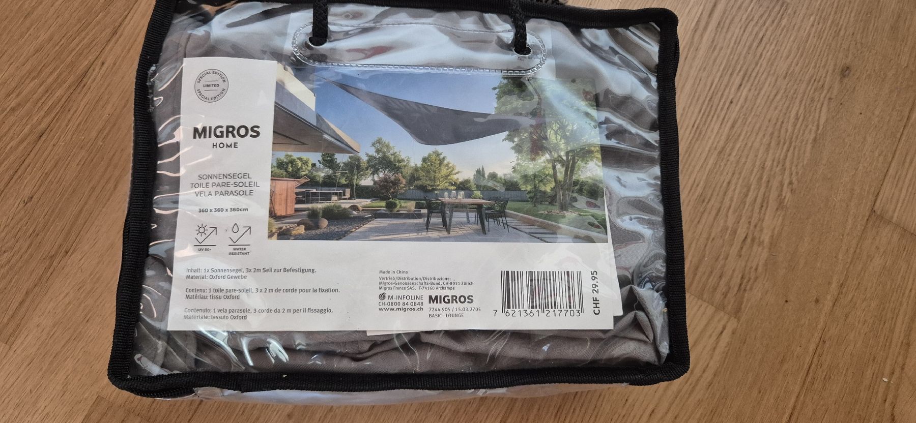Ombrelloni: Sonnensegel 360x360cm neu originalverpackt – Nuovo e nell'imballaggio originale da Luzern venduto da Briefmarkentaube