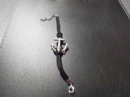 Armband schwarz mit Anker