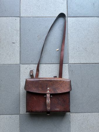 Vintage Schweizer Armee Ledertasche