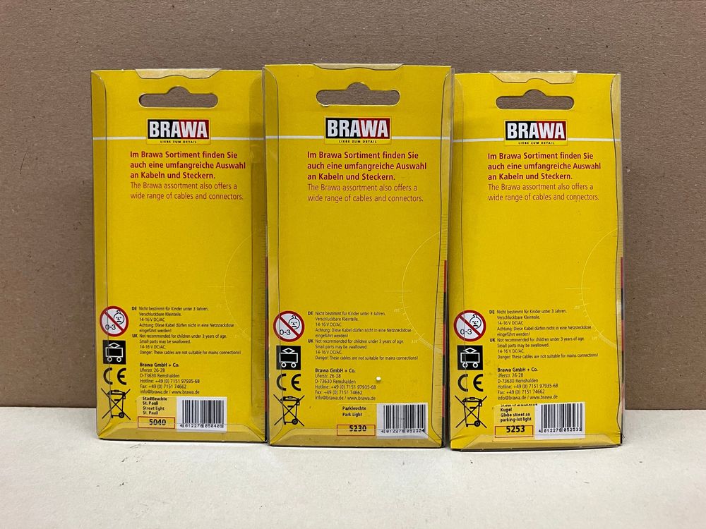 Brawa Modelleisenbahnen: BRAWA H0 3 verschiedene Leuchten – Neu (gemäss Beschreibung) aus Neuendorf von sitek071 3