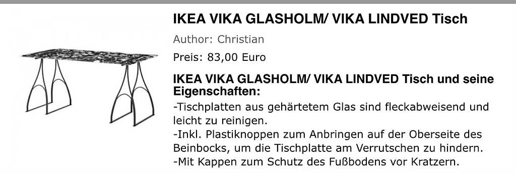 Tische: Glastisch mit Blumenmotiv  – Gebraucht aus Arisdorf von Fambo 3