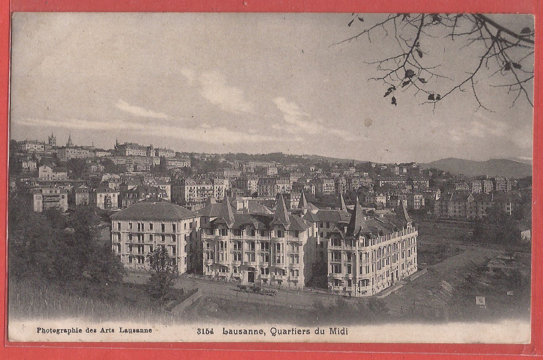 Cartoline postali: Lausanne - Quartiers du Midi - 1908 – Usato da Fislisbach venduto da Porano