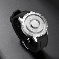 Herren-Armbanduhr, magnetisch - modern - NEU grau