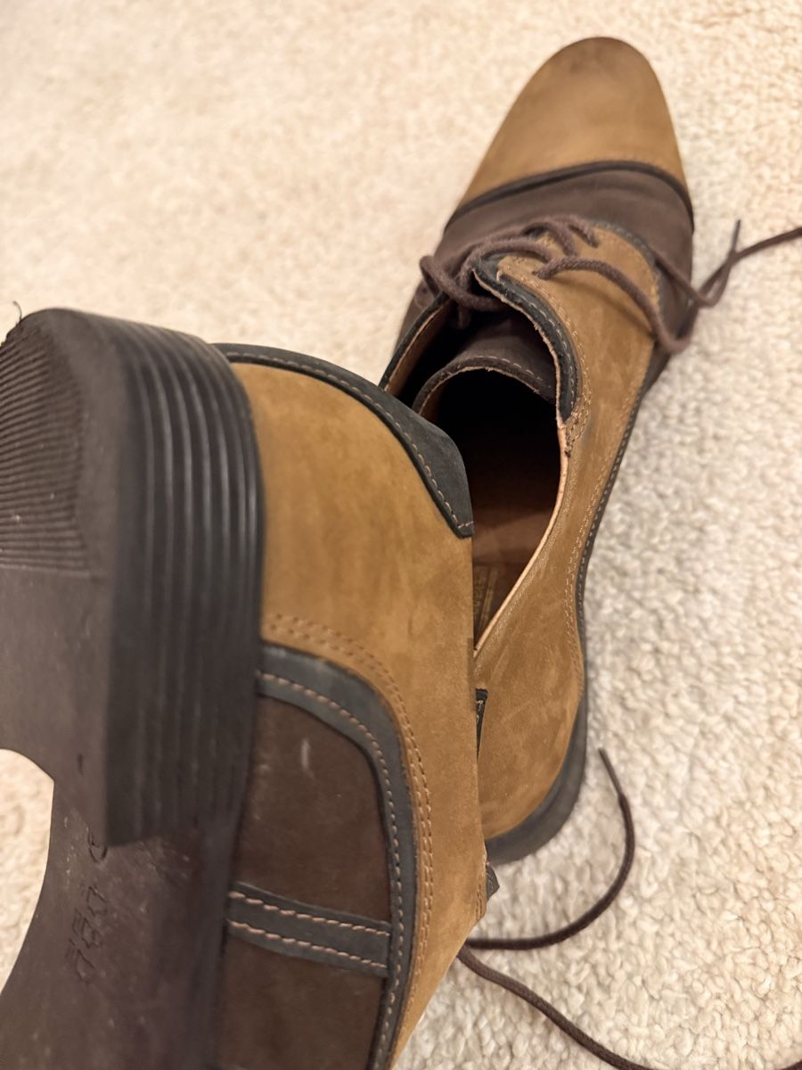 Scarpe da uomo: TREF Herren Schuhe, Gr. 41, braun/beige, Leder – Usato da Glattbrugg venduto da Toya77 2