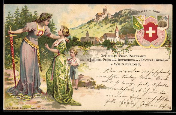 Cartes postales: Weinfelden, Offizielle Fest-Postkarte zu – D'occasion à Berlin par bartko-reher