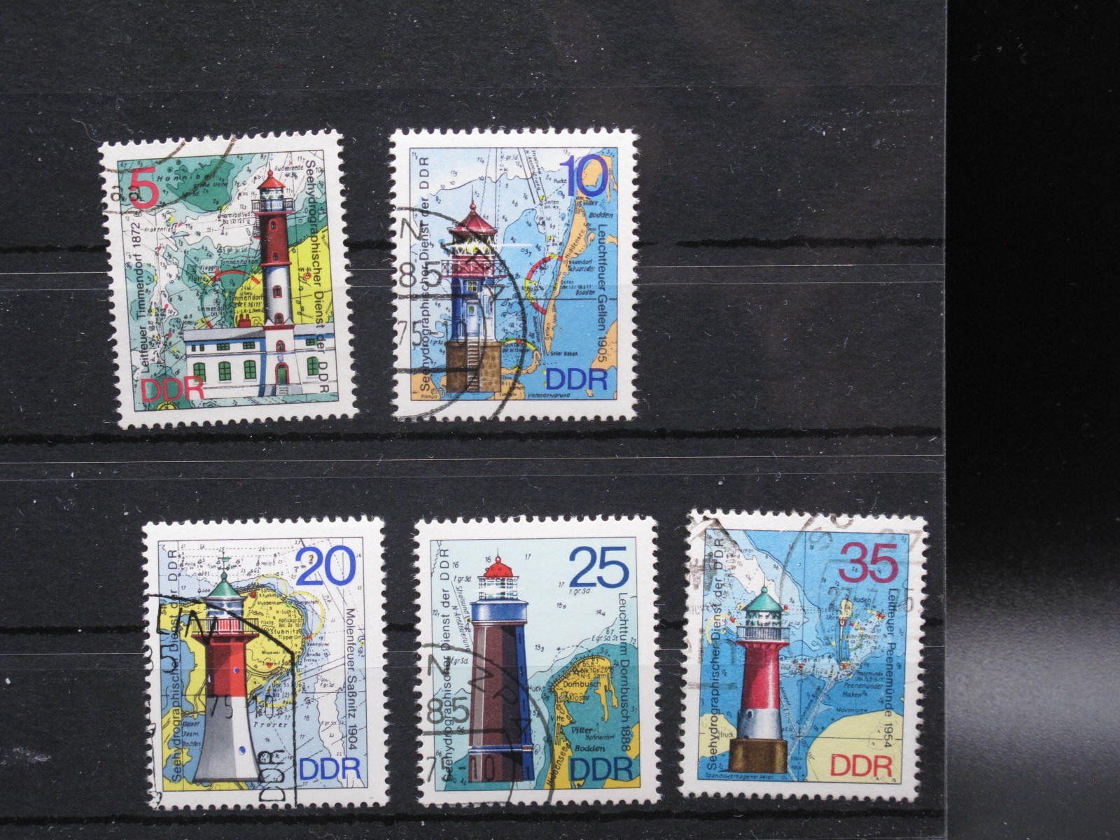 Tutti i francobolli: DDR 1975 Leuchttürme  gest – Usato da Wil SG venduto da fva01