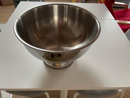 Grosse Edelstahl-Schüssel, Durchmesser 34 cm