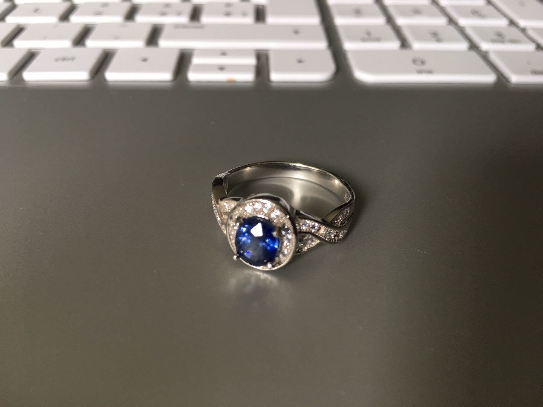 Anelli: Silber Ring mit Kynaite Stein – Nuovo e nell'imballaggio originale da Oberentfelden venduto da Judyku 1