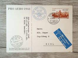 TR54 Carte postale + Timbre Suisse 1943