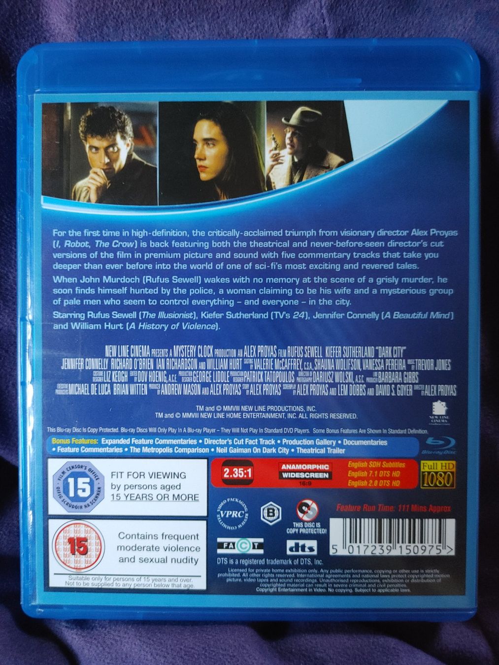 Tous les DVDs: Dark City - Director's Cut - Blu Ray – D'occasion à Ibach par FinrodTaralom 1