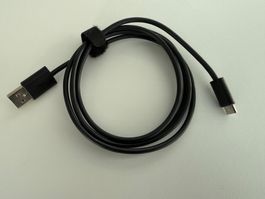 USB-Kabel USB 2.0, Typ A auf Micro-B, Schwarz, 1.1m, NEU