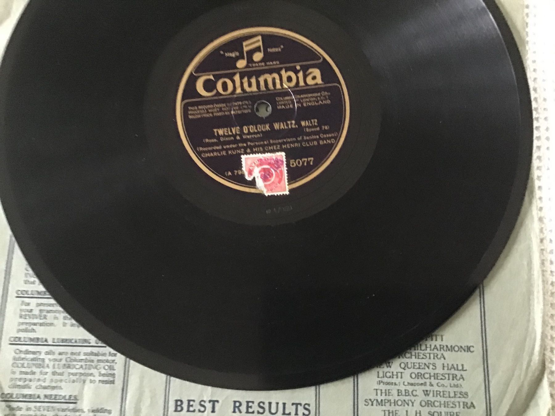 Dischi in vinile: 3 Schellackplatten  Ed.Bell+Columbia – Usato da Oberdorf NW venduto da Walenstock01