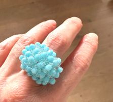 🟢 Modeschmuck-Ring NEU / Bague fantaisie neuve pièce unique