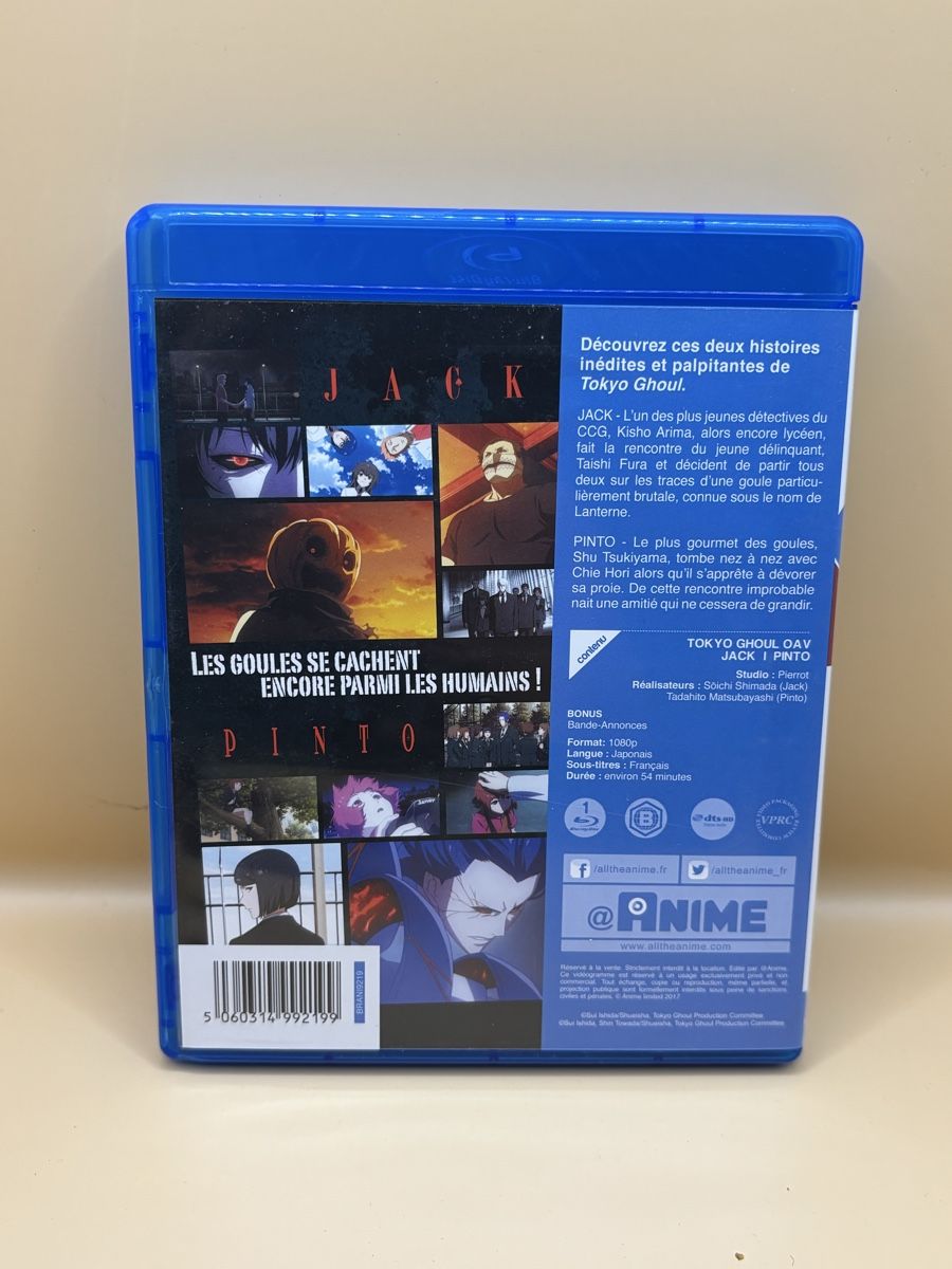 Alle DVDs: . Tokyo Ghoul – Blu-ray (Jack et Pinto – 2 OAV) – Gebraucht aus Genève von sho_67qj 1
