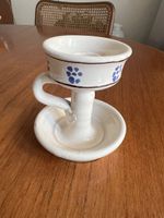Vintage Keramik-Kerzenhalter aus Apulien (Italien) – Handbem