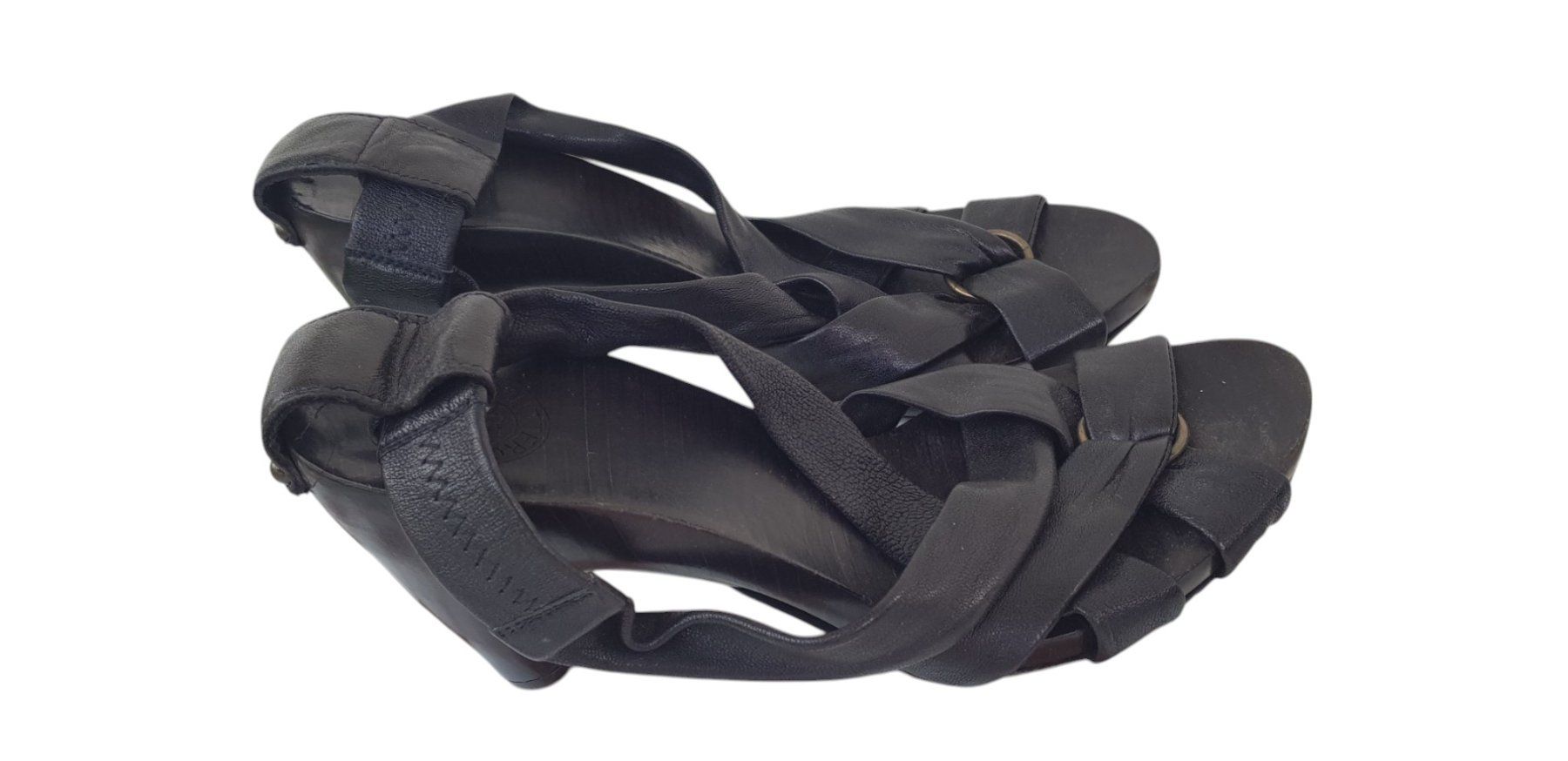 Damenschuhe: Sandalen Leder Vintage Gr. 38.5 – Gebraucht aus Mörschwil von wunderkiste44 3