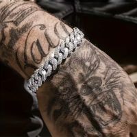 Elegantes kubanischer Armband-Strass 21.5cm