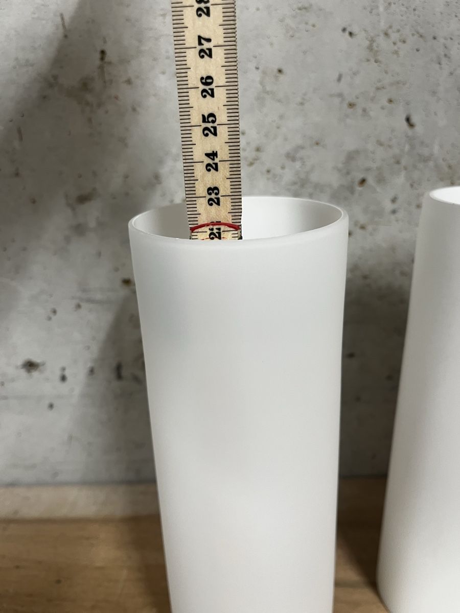 Lampadari & plafoniere: 4x Glas Schlauch Lampenschirm Diffusor Milchglas – Usato da Eiken venduto da Von_der_frei 1