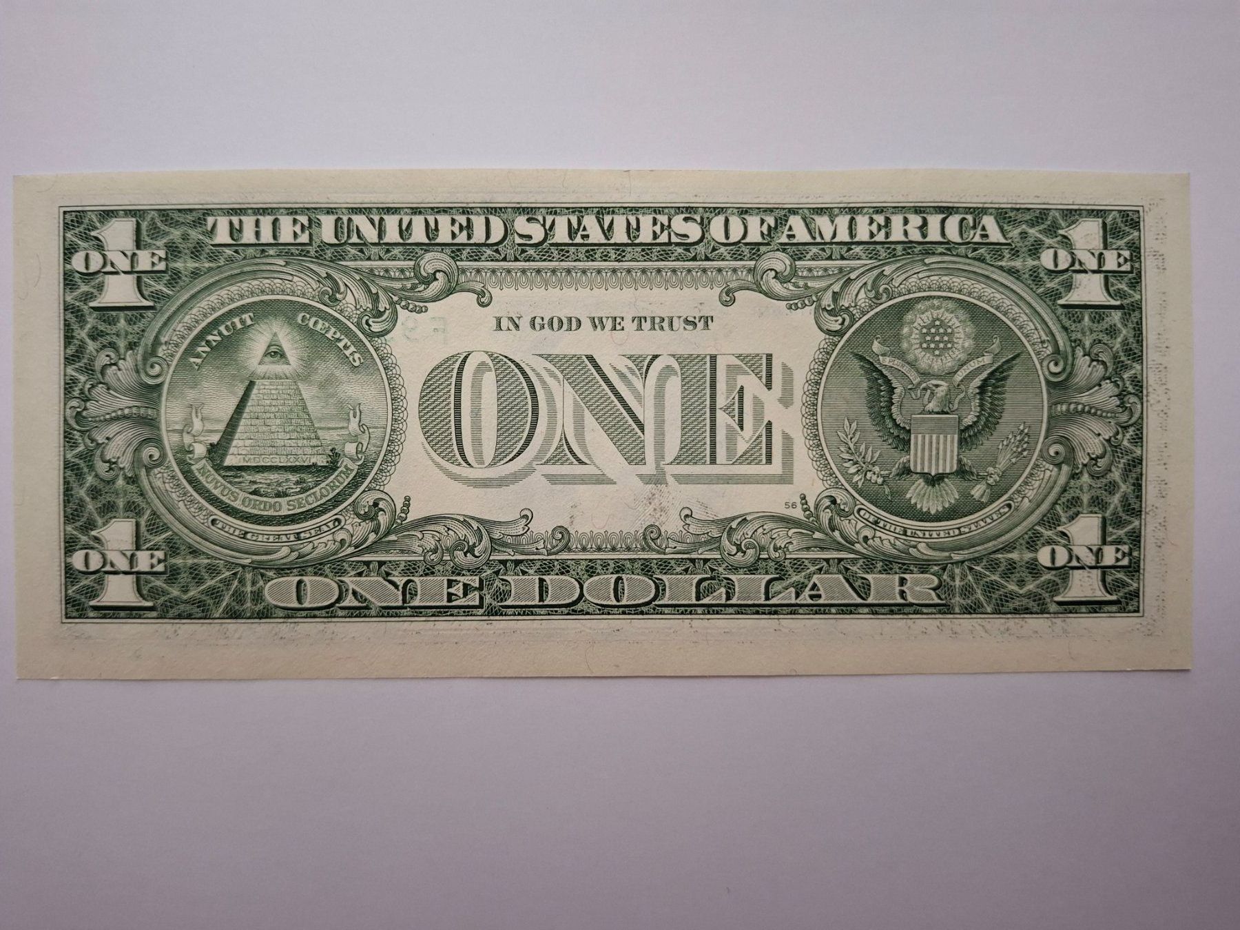 Banknoten: 1 Dollar 2001 US Fehldruck Schnittfehler - Miscut Error Note – Neu (gemäss Beschreibung) aus Boll von Tomasec 1