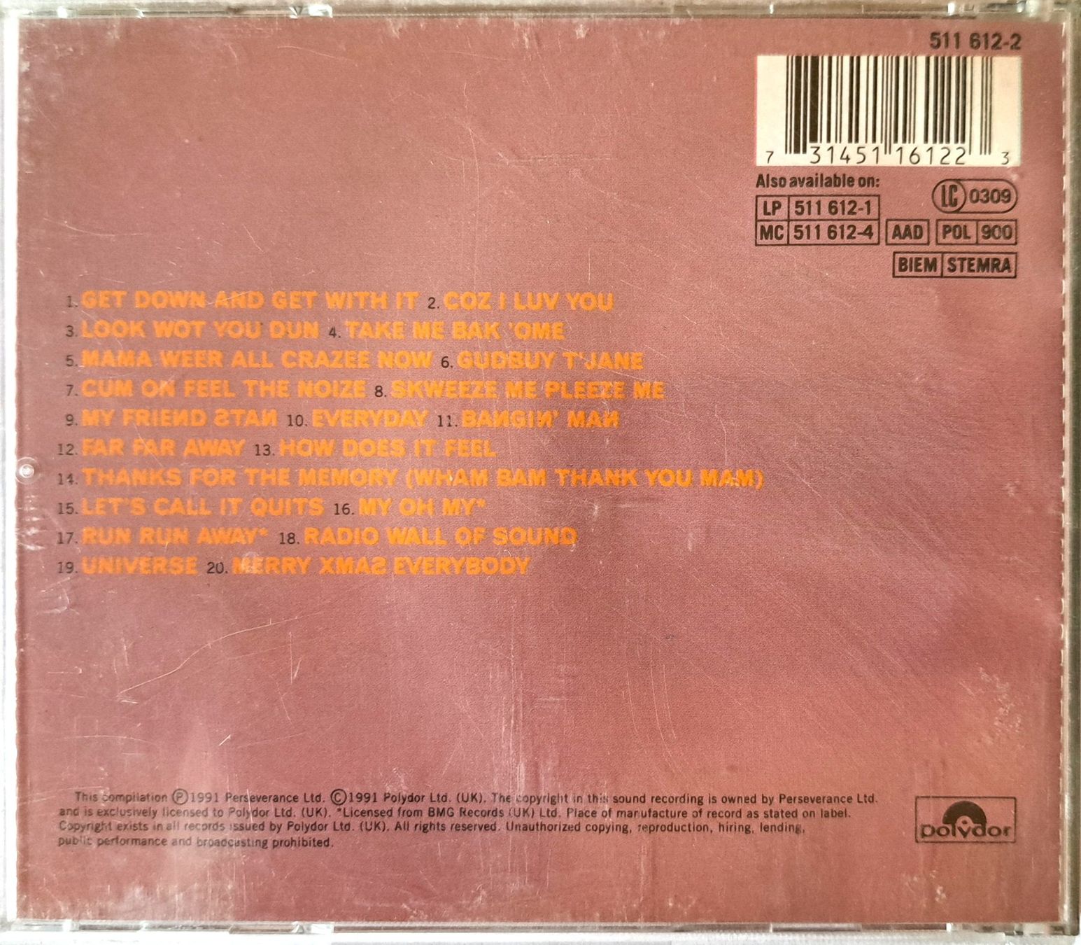 CDs: SLADE - WALL OF HITS – D'occasion à Tenniken par mik_6mxg 1