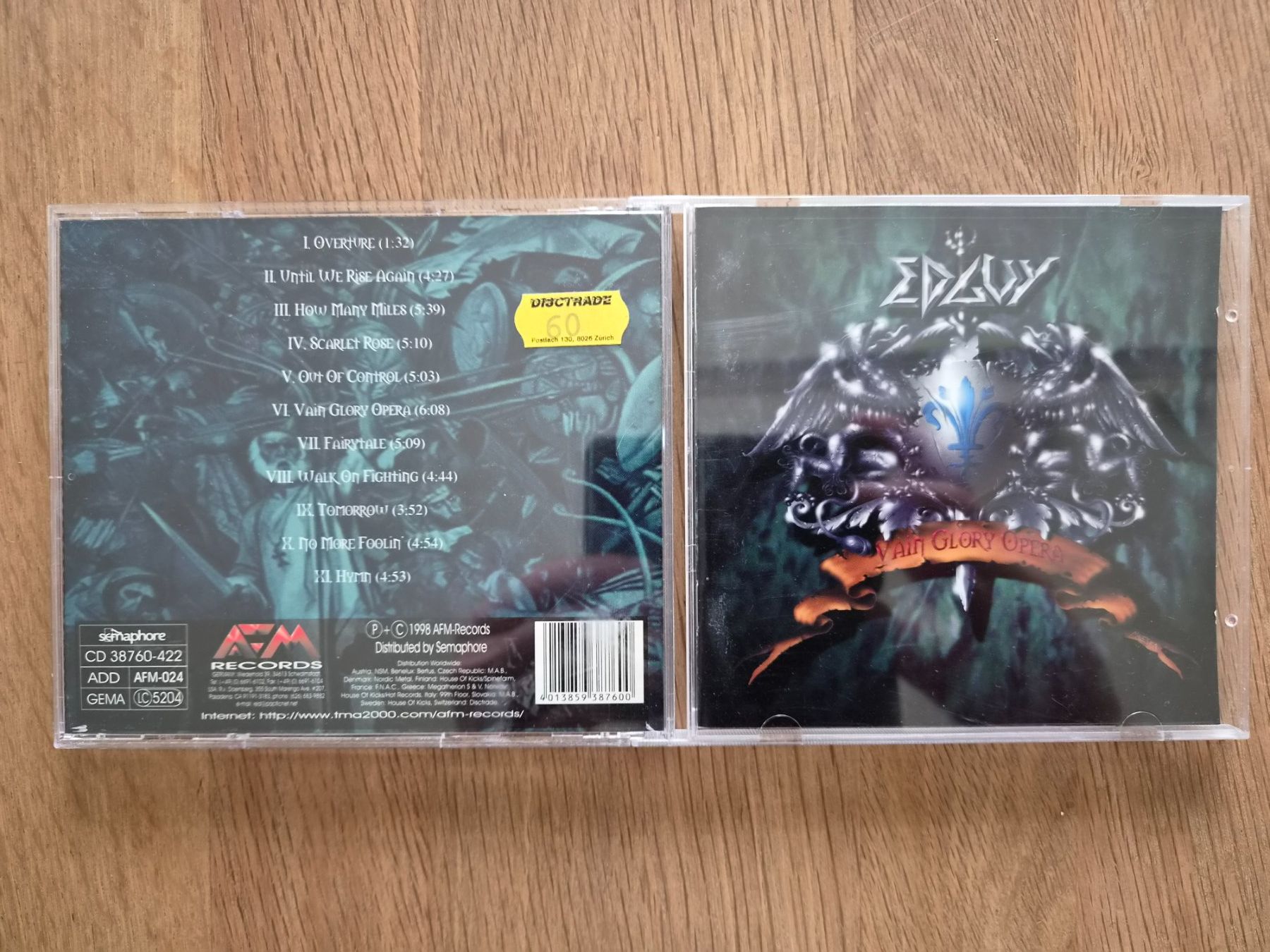 CDs: CD Edguy - Vain Glory Opera, 1998 – Gebraucht aus Nebikon von Harley-Davidson01