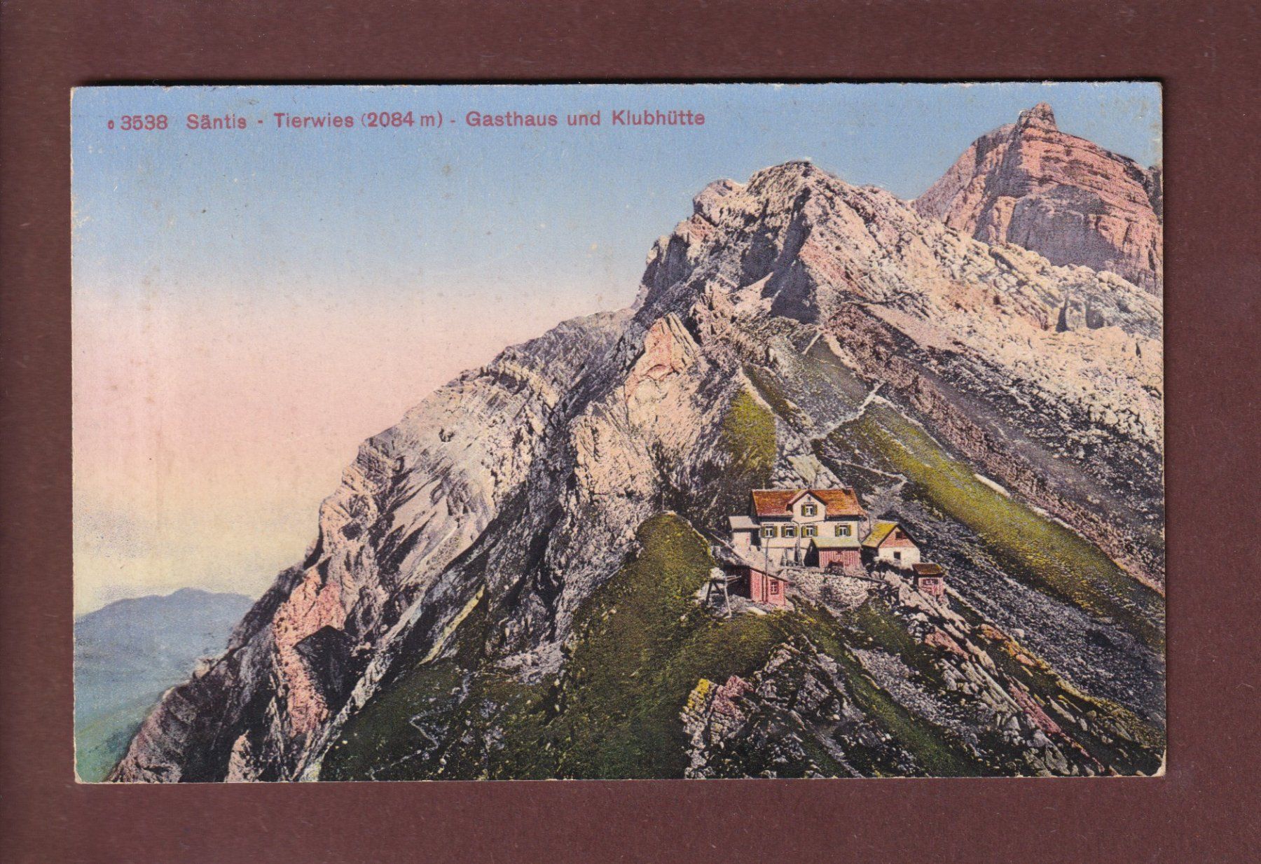 Cartoline postali: SÄNTIS - Tierwies - Gasthaus - 1933 – Usato da Pully venduto da nicecards