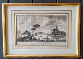 Stich Kupferstich Schloss Nidau Aberli A. Zingg 18. Jh.