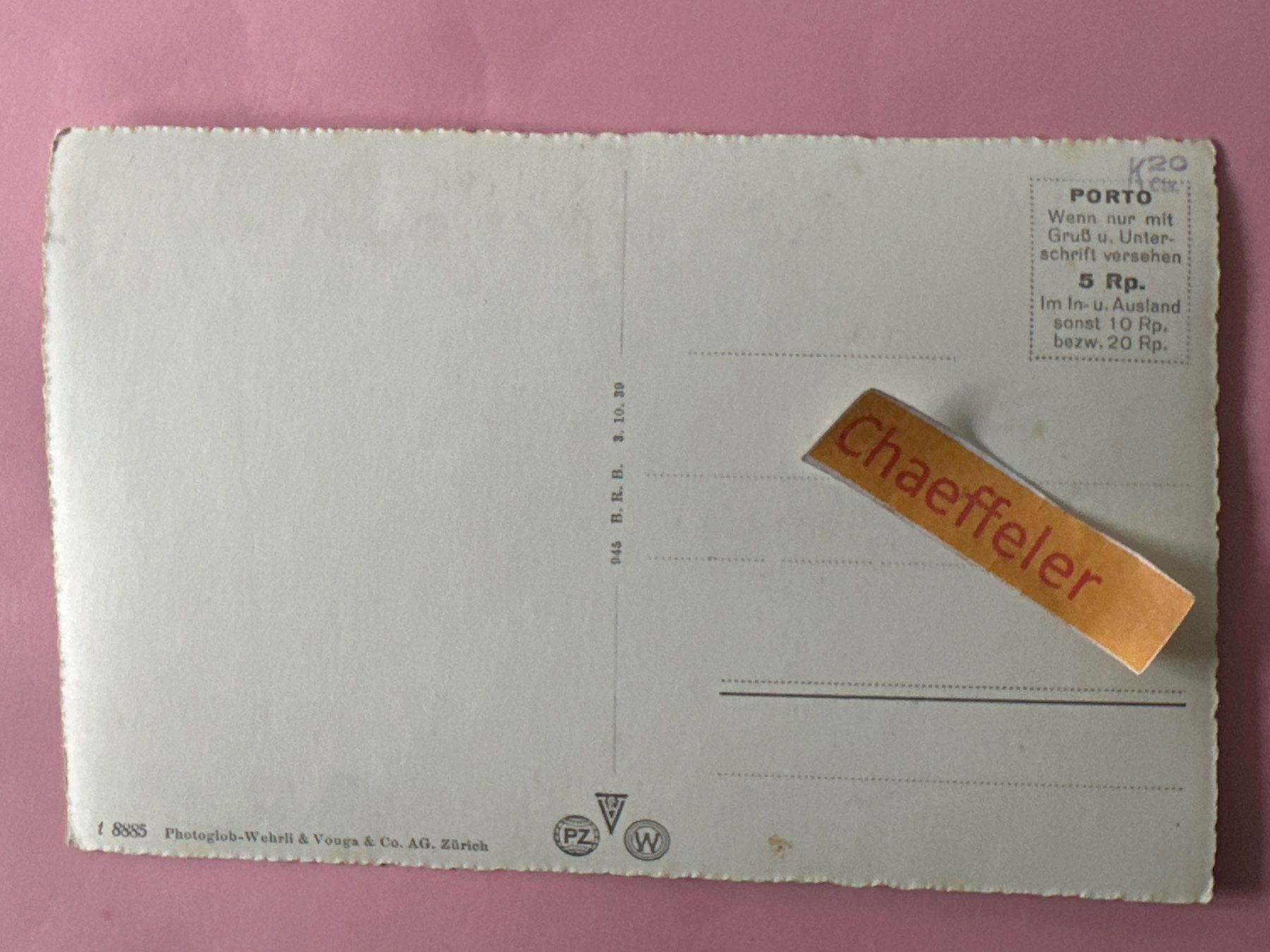 Ansichtskarten: Cham ZH – Gebraucht aus Zürich von Chaeffeler 1