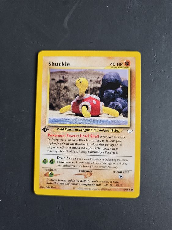 Pokemon Karte - Shuckle 1. Edition Top Zustand! (Gebraucht) in ...