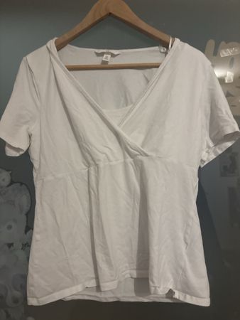 Damen Umstands T-Shirt weiss Grösse L H&M Mama