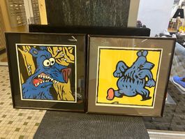 2 DESSINS A L ENCRE DU DESSINATEUR MATHIS(1965)
