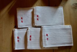 1 Set von 5 unbenutzten antiken Küchentücher,  Küche