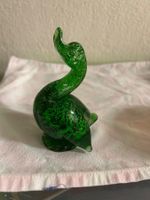 Glasfigur Schwan gruen dekoartikel 12 cm