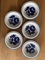 5x Suppenteller Langenthal mit blauem Dekor
