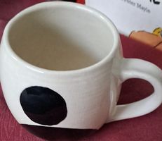Keramik Tasse Tupfen gut erhalten