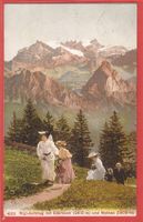 Rigi - Touristen im Aufstieg - 1908