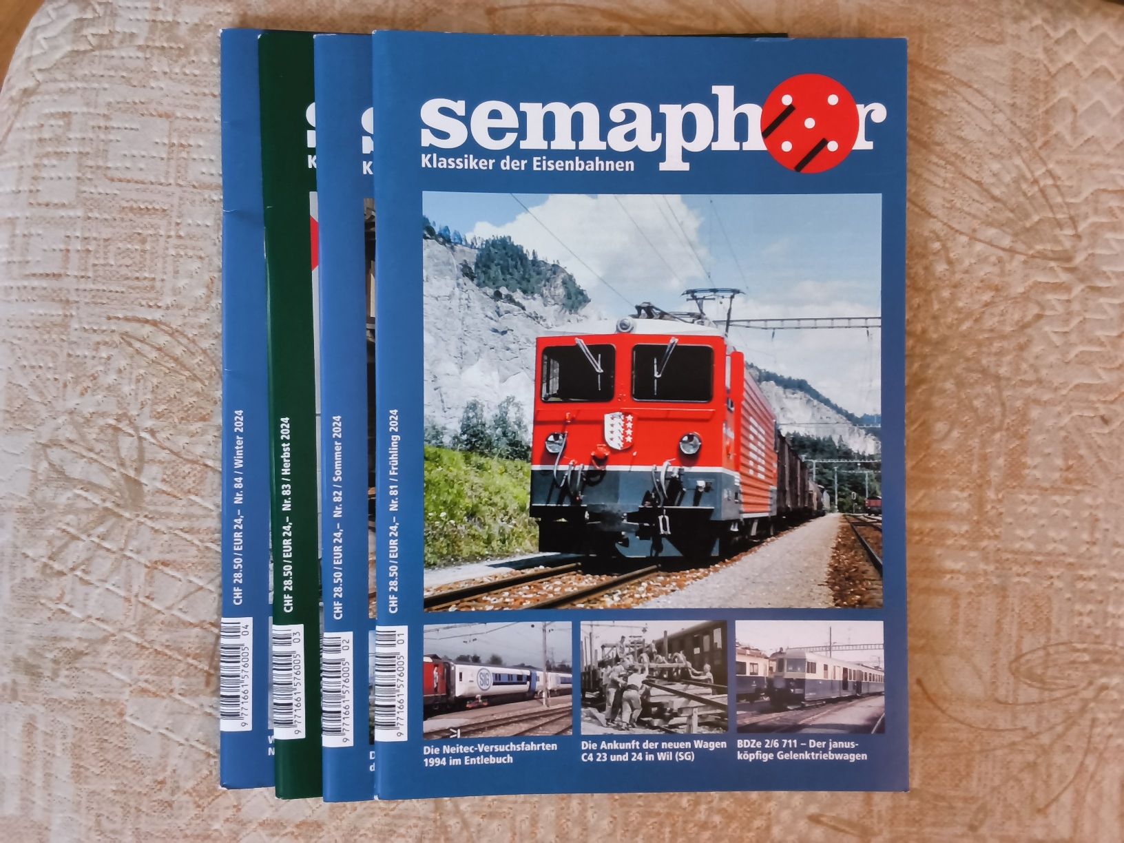 Riviste & Magazine: set 4 Eisenbahn-Hefte Semaphor 2024 – Usato da Hallau venduto da histoiremerveilleuse