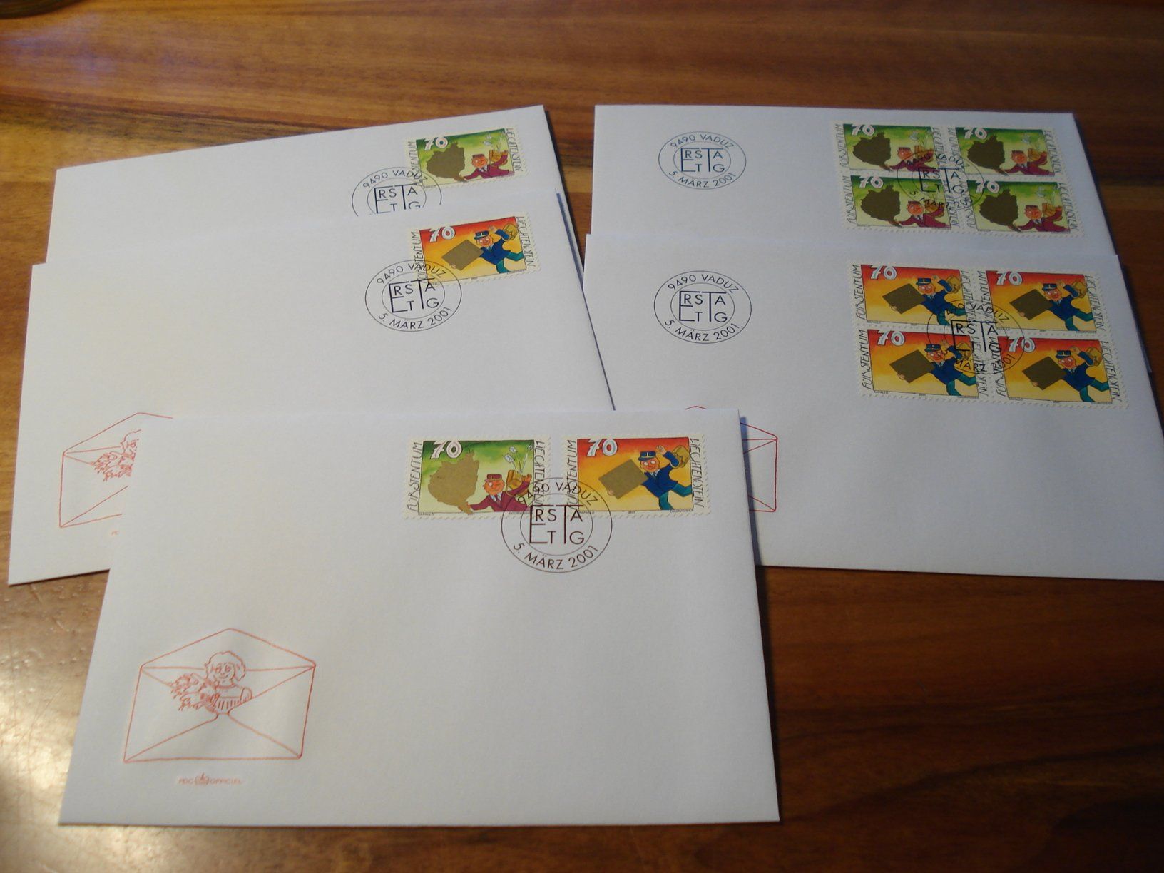 Tous les timbres: Liechtenstein 2001, Rubbelmarken, Satz, Einzel + 4erbl – D'occasion à Niederwil AG par morostahu 1