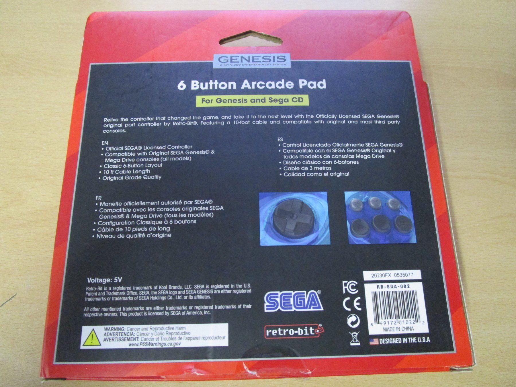 Controller: Sega Mega Drive 6 Button Controller Arcade Pad Neuware MD – Nuovo e nell'imballaggio originale da Goldau venduto da agestuffer 1