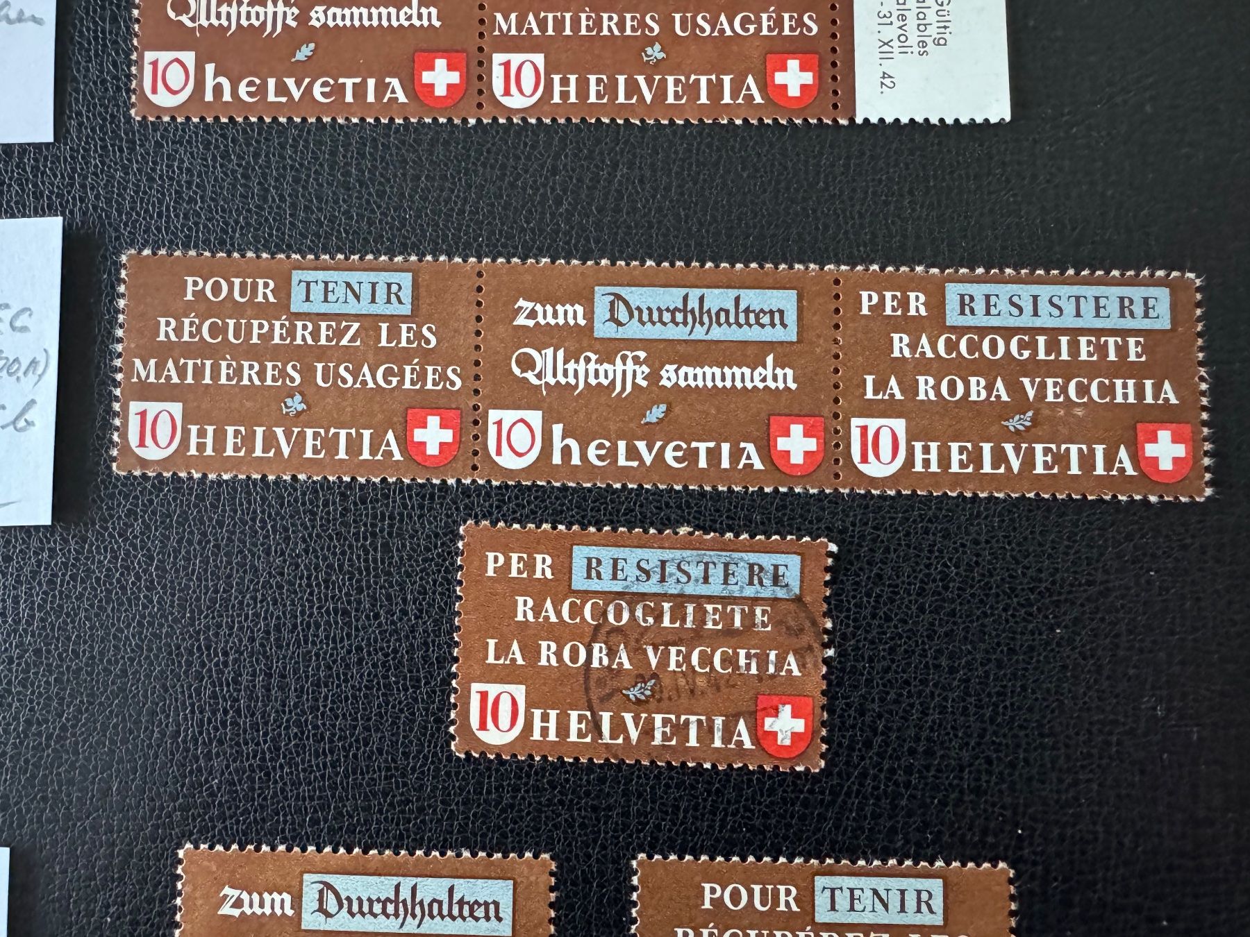 Alle Briefmarken: Altstoffverwertung 1942, Abarten, postfrisch/ungebraucht – Gebraucht aus Stallikon von HILDECH1 3