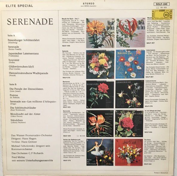 Dischi in vinile: Serenade (LP) – Usato da Grüningen venduto da azulamarillo_vinyl 1