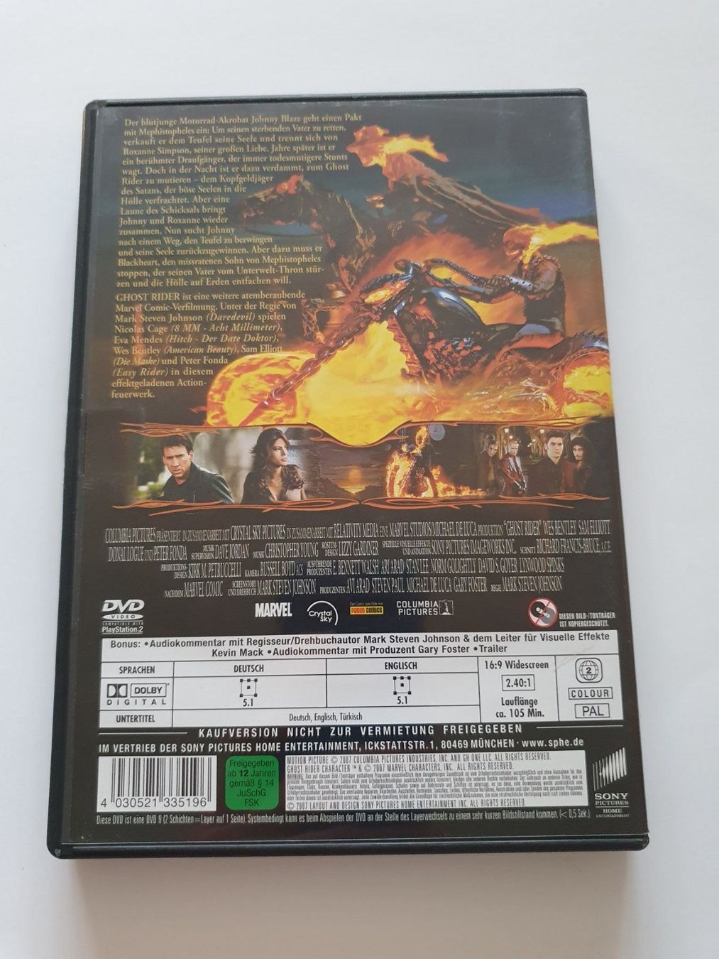 Tutti i DVDs: Ghost Rider DVD – Usato da Oberdorf BL venduto da BaldenEagle 1