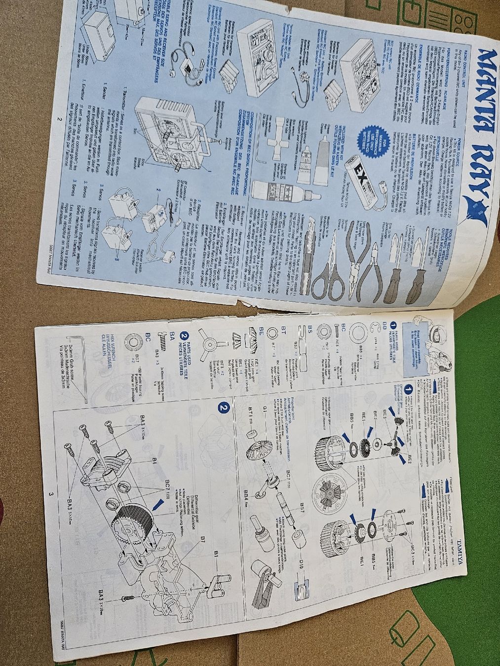 Tamiya Modellismo RC: Tamiya Manta Ray Manual – Usato da Grenchen venduto da Fluri1 1