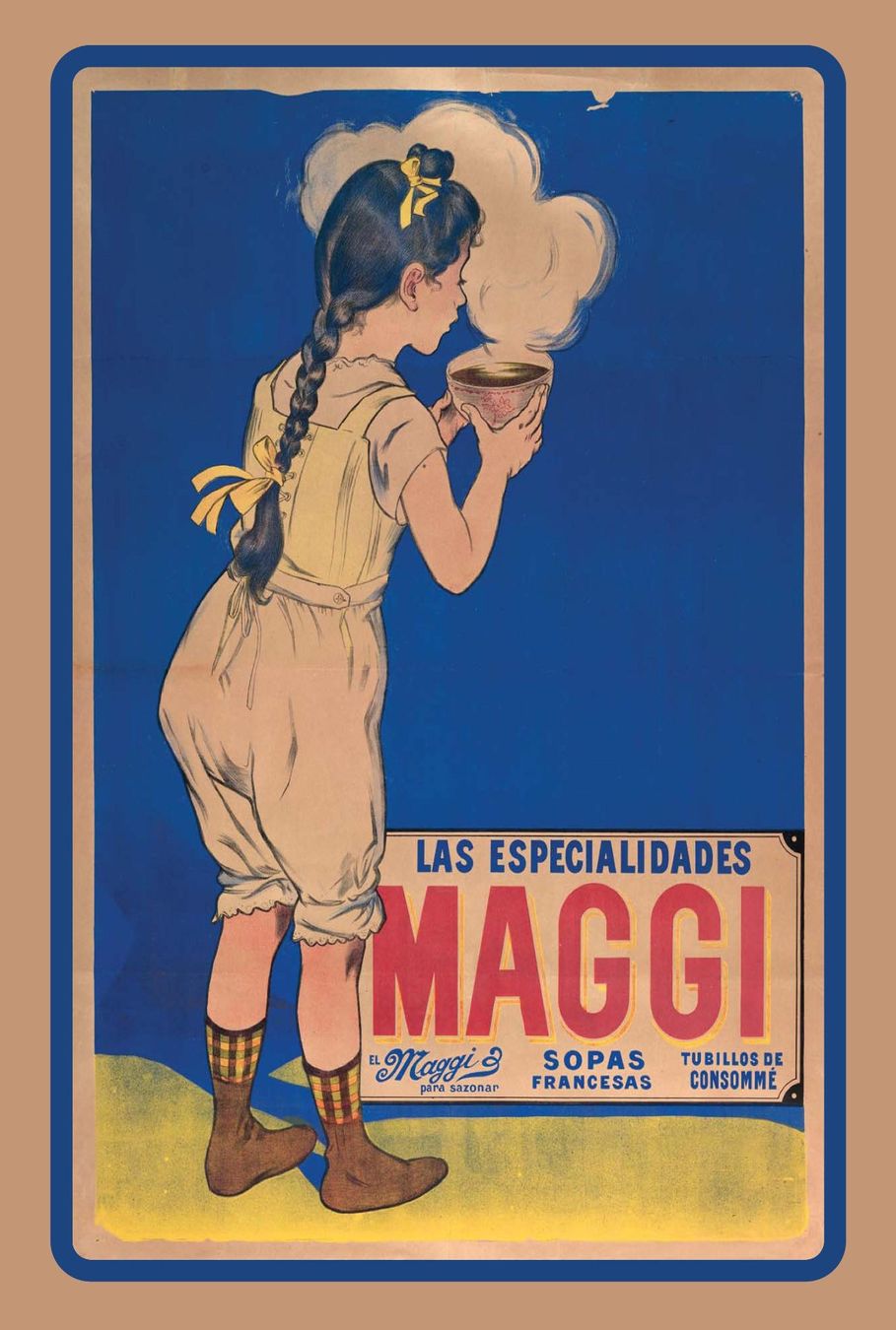 Maggi Schilder: Blechschild-MAGGI MÄDCHEN-LAS ESPECIALIDADES – Neu und originalverpackt aus Rupperswil von big-one-sale
