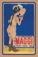 Blechschild-MAGGI MÄDCHEN-LAS ESPECIALIDADES